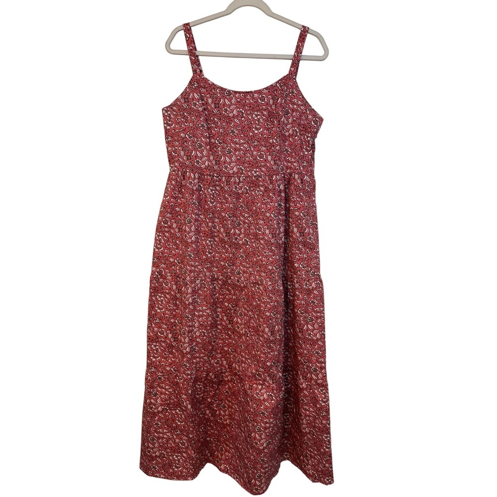 Candace‎ Cameron Bure Women Medium Pink Floral Maxi Dress Spaghetti Strap Spring